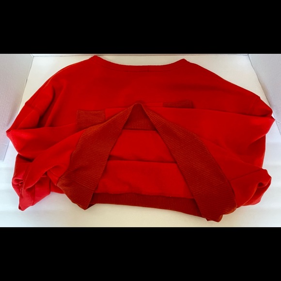 Hudson Gray DressUp Oversized Ladies Long Sleeve Knit Pullover Size Large Red - Picture 12 of 13